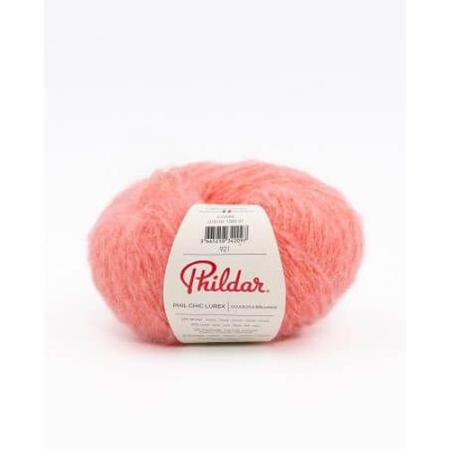 Pelote De Laine Et Mohair Phil Chic Lurex - 25gr - Phildar Corail Rose