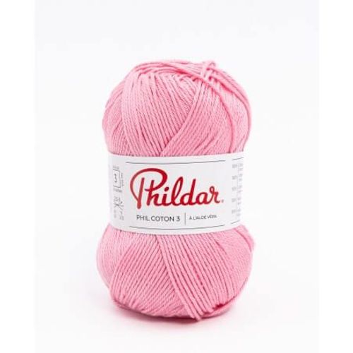 Fil Coton À Tricoter Phil Coton 3 - Phildar - Ppsc - Certifié Oeko-Tex Guimauve Rose