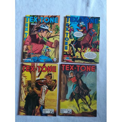 Bande Dessinée Petit Format Western : Tex Tone N° 419, 424, 503, 513 .