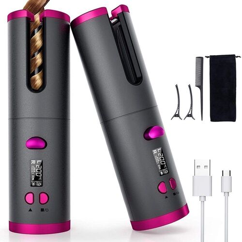 Bigoudi Automatique Sans Fil Rechargeable Pour Cheveux