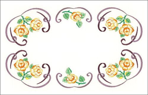 Napperon Ovale 30x40 Cm 100% Coton Blanc Bordé Dentelle