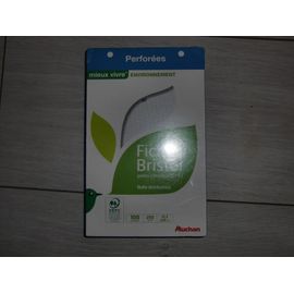 Fiches Bristol Perforées Auchan (Petits Carreaux 5 X 5)