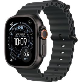 Apple Watch Ultra 3 GPS + Cellular 49mm Boitier en Titane Noir avec Bracelet Océan noir
