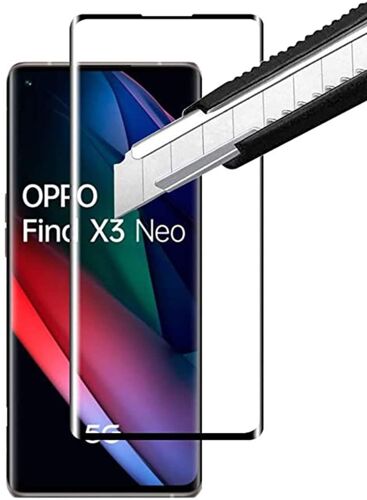 Hqselection®Lot De 2 Verre Trempé Pour Oppo Find X3 Neo .Film De Protection D'écran Couverture Complète Noir- Anti Rayures - Ultra Résistant Dureté 9h