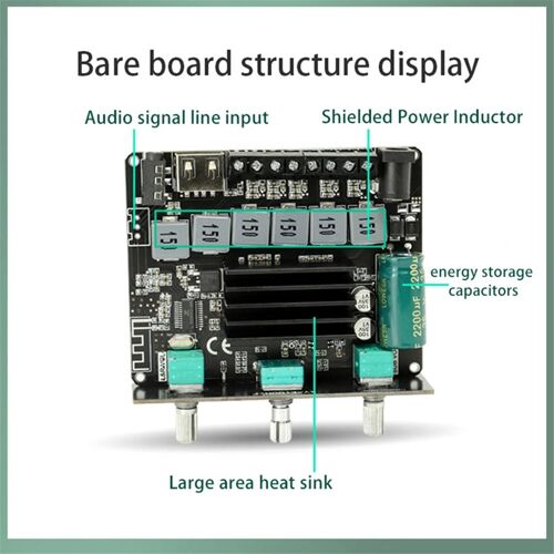 XY-E100H2.1 Module de Carte D'Amplificateur Audio Bluetooth TPA3116 50Wx2 + 100W Module Multifonction de Caisson de Basses