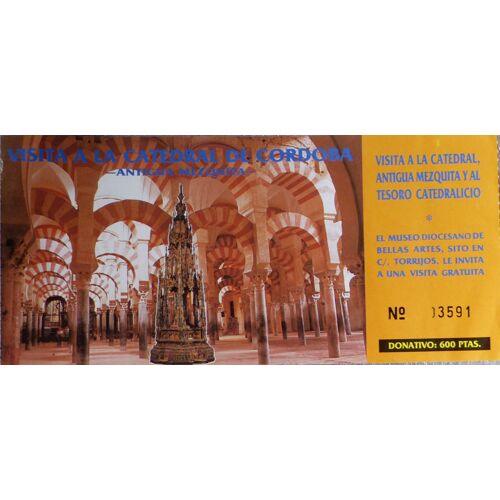 Ticket "Cathédrale De Cordoue 1993" Andalousie Espagne