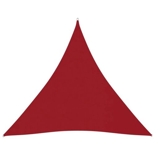 Voile Toile D'ombrage Parasol Tissu Oxford Triangulaire 3,6 X 3,6 X 3,6 M Rouge Helloshop26 02_0009818