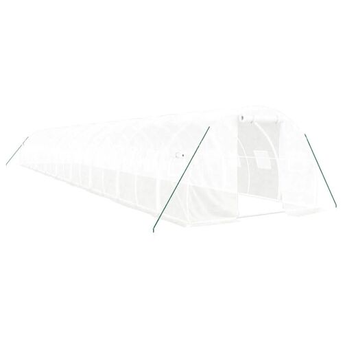Serre Tente Abri Plante Fleur Légumes Avec Cadre En Acier 54 M² 18 X 3 X 2 M Blanc Helloshop26 02_0044605