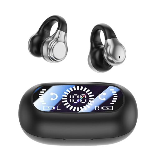 Casque stéréo sans fil Bluetooth à pince avec microphone