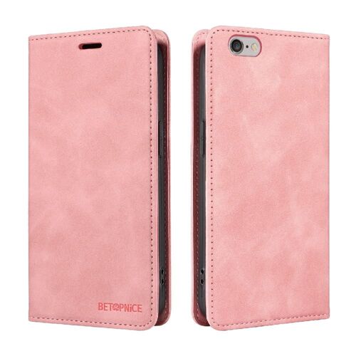 Étui Pour Iphone Se 2022/2020 Protecteur Magnétique Cuir Pu Portefeuille Folio - Couleur Rose