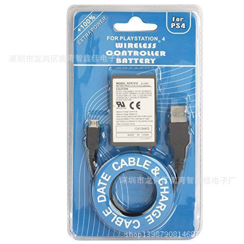 Convient Pour La Batterie Du Contrôleur Ps4 Batterie Ps4 2000mah Batterie Du Contrôleur Sans Fil Ps4 Avec Câble De Charge | Accessoires D'équipement De Jeu