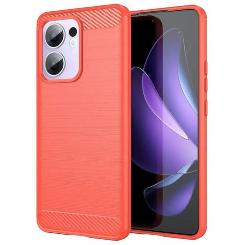 Coque Pour Oppo Reno 13 F Et 13 Fs 5g - Housse Etui Silicone Gel Carbone + Verre Trempe - Rouge