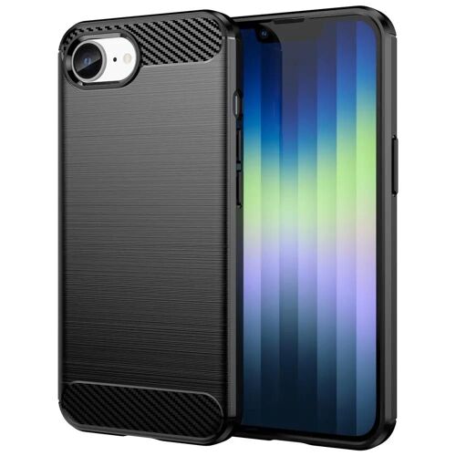 Coque pour Apple iPhone 16e - housse etui silicone gel carbone + film ecran - NOIR