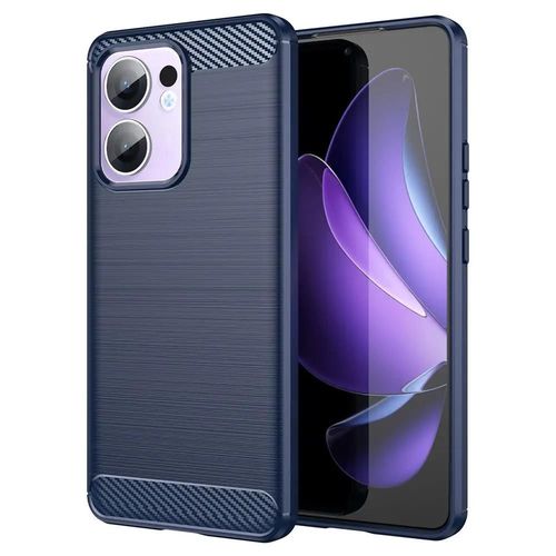 Coque Pour Oppo Reno 13 F Et 13 Fs 5g - Housse Etui Silicone Gel Carbone + Film Ecran - Bleu Fonce