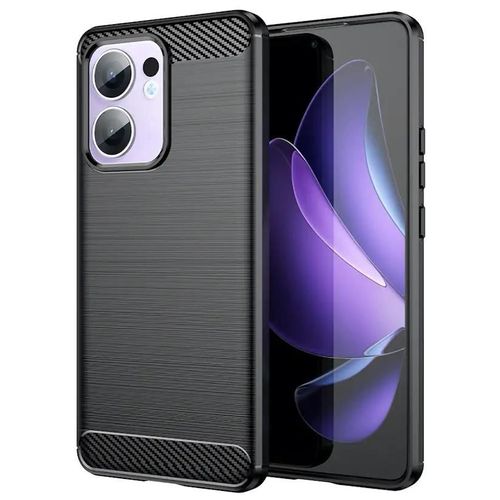 Coque Pour Oppo Reno 13 F Et 13 Fs 5g - Housse Etui Silicone Gel Carbone + Verre Trempe - Noir