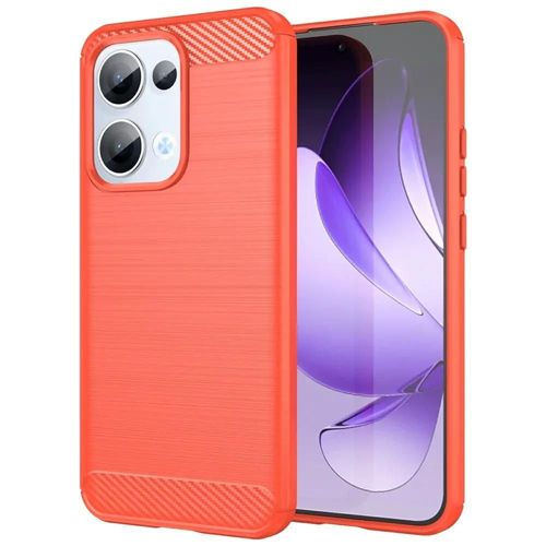 Coque Pour Oppo Reno 13 5g - Housse Etui Silicone Gel Carbone + Film Ecran - Rouge