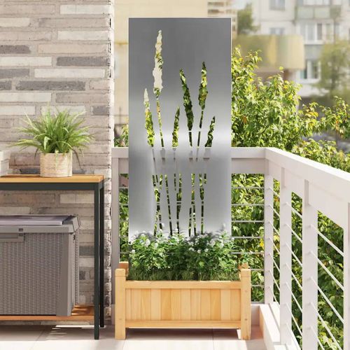 Vidaxl Panneau Décoratif De Jardin Argent 50 X 140 Cm Acier Galvanisé