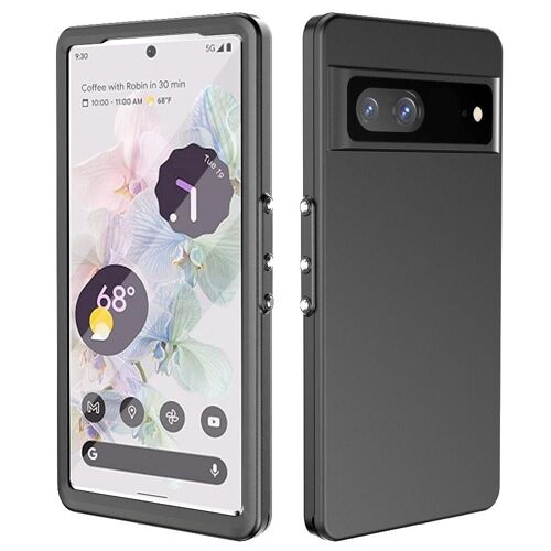 Étui Pour Google Pixel 7 12ft Résistant Aux Chocs Militaires Dans Protecteur D'écran Étanche Construit Ip68 Étanche Plein - Noir
