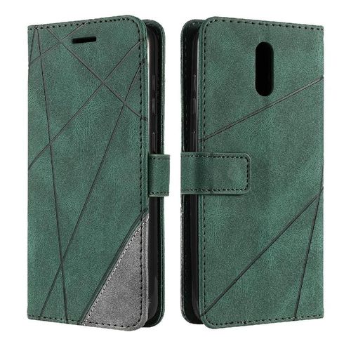 Étui Pour Nokia 2.3 Portefeuille Flip Folio Cuir Pu Antichoc Magnétique Porte-Cartes Kickstand - Vert