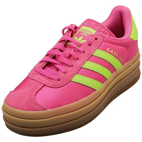Adidas Gazelle Bold Baskets Mode Femme Violet Vert Gum - 36