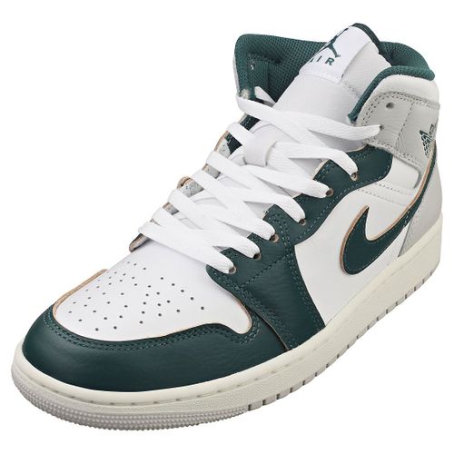 Chaussures Nike Air Jordan 1 Mid Se Baskets Blanc Vert