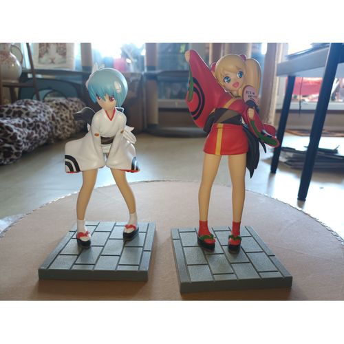 Figurine Evangelion - Souryuu Asuka Langley Et Rei Ayanami - Ex Figure - Festival Night Okama Ver. (Sega)