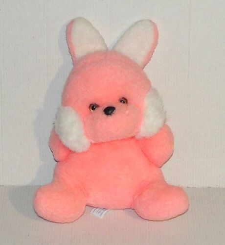 Doudou Lapin Rose Blanc Nounours