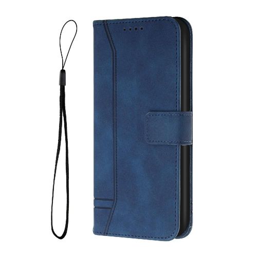 Téléphone Étui Pour Nokia 3.4/5.4 Couverture De Fentes Pour Cartes Sangle À Main Fermeture Magnétique Cuir Pu Portefeuille Flip Folio - Bleu