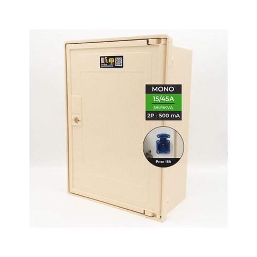 Coffret Mono 3/6/9 KW + 1 prise