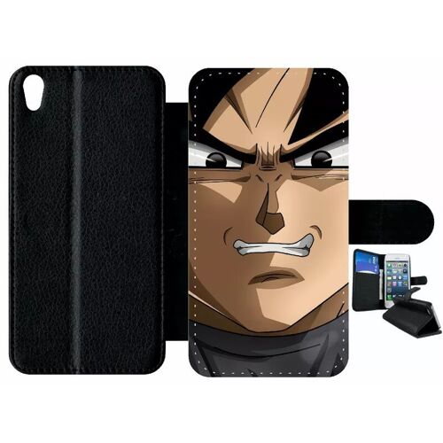 Etui À Rabat Pour Xperia Xa - Dbz Black Goku Silent Warrior - Simili-Cuir - Noir