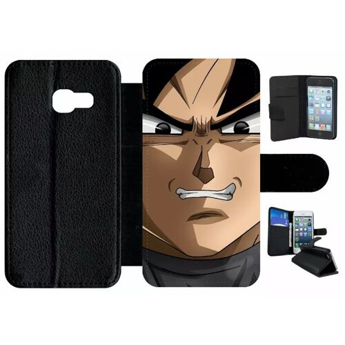 Etui À Rabat Pour Galaxy A3 (2017) - Dbz Black Goku Silent Warrior - Simili-Cuir - Noir