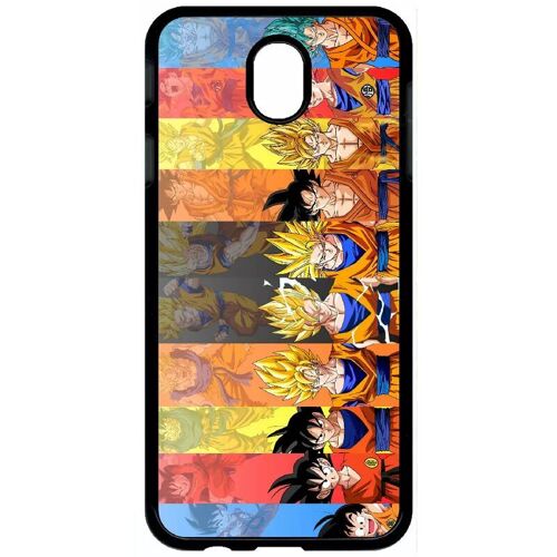 Coque Pour Galaxy J7 (2017) - Dbz Sangoku Le Chemin Du Guerrier Saiyan - Noir