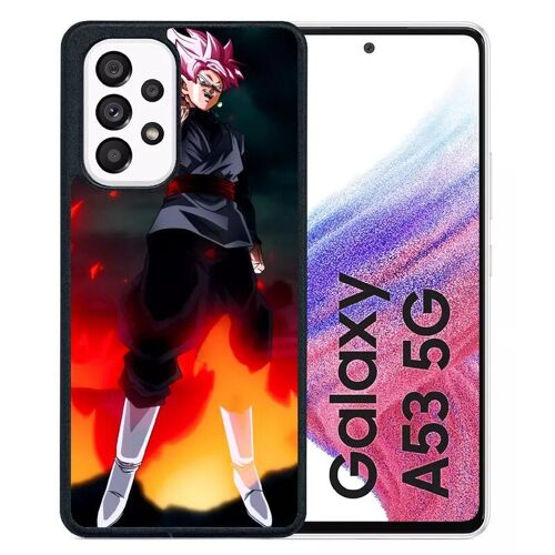 Coque Pour Galaxy A53 5g - Dbz Black Goku Crimson Warrior The Flame Of Rebellion - Silicone - Noir