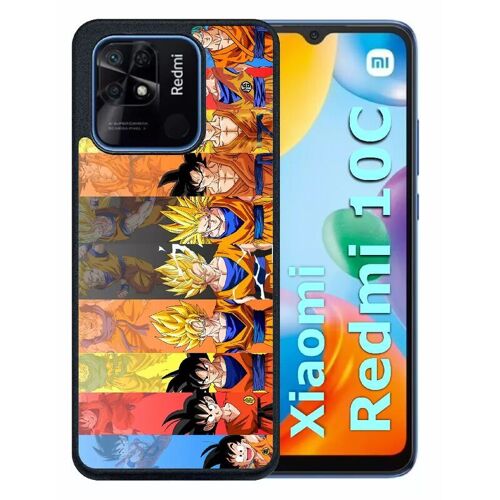 Coque Pour Redmi 10c - Dbz Sangoku Le Chemin Du Guerrier Saiyan - Silicone - Noir