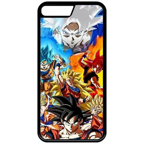 Coque Pour Iphone 7 - Dbz Sangoku L Ascension Des Super Saiyans - Noir