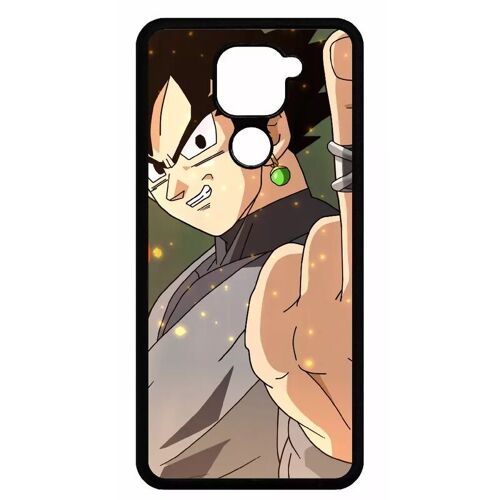 Coque Pour Xiaomi Redmi Note 9 - Dbz Black Goku Fuck - Silicone - Noir