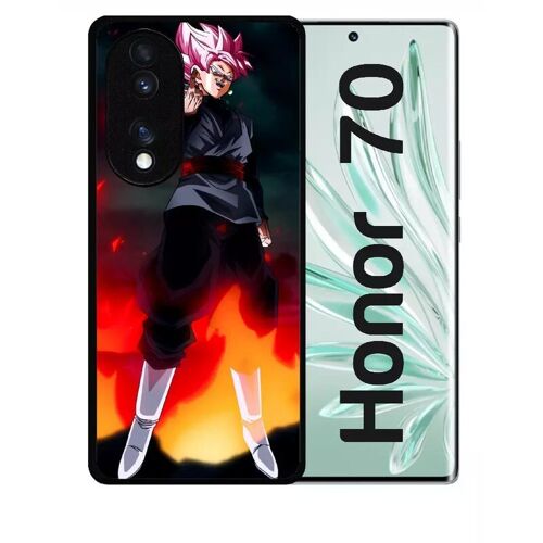 Coque Pour Honor 70 - Dbz Black Goku Crimson Warrior The Flame Of Rebellion - Silicone - Noir