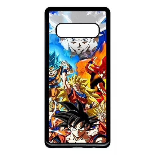 Coque Pour Galaxy S10+ - Dbz Sangoku L Ascension Des Super Saiyans - Noir