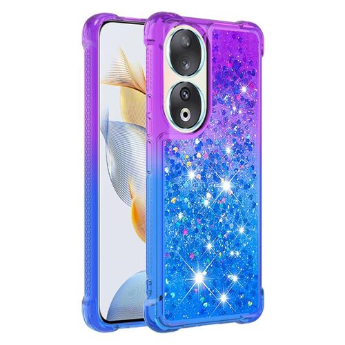 Étui Pour Honneur 90 Paillettes Liquides Cristal Brillant Bling Drôle Pare-Chocs, - Bleu Violet
