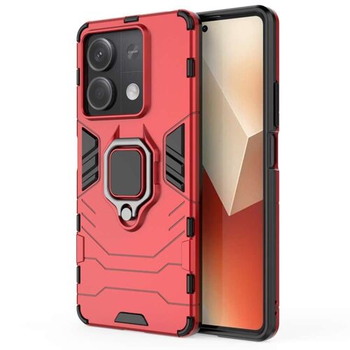 Coque pour Xiaomi Redmi Note 13 5G - housse etui rigide anti choc + verre trempe - ROUGE