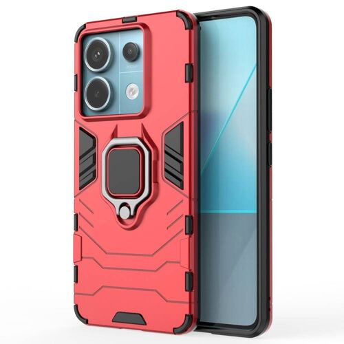 Coque pour Xiaomi Redmi Note 13 Pro 5G / Poco X6 5G - housse etui rigide anti choc + film ecran - ROUGE