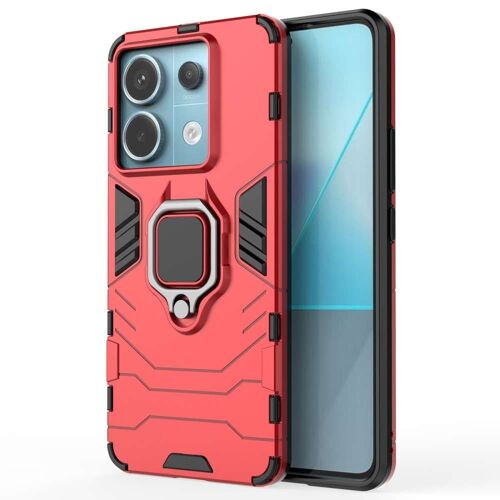Coque pour Xiaomi Redmi Note 13 Pro 5G / Poco X6 5G - housse etui rigide anti choc + verre trempe - ROUGE