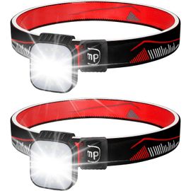 Lampe Frontale Rechargeable, Lot De 2 Torche Frontales Led, 600 Lm Super Lumineux Léger Torche Frontale, Réglable, 4 Modes D'éclairage & Étanche, Pour Pêche, Camping, Cyclisme, Course