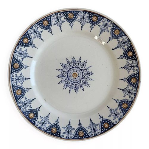 Assiette Terre De Fer St Armand Bleu