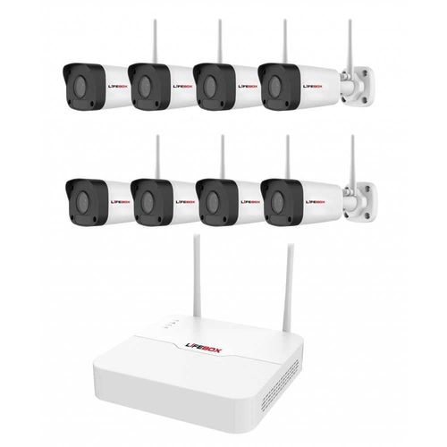 Kit vidéo surveillance wifi 8 caméras, disque dur 2 to