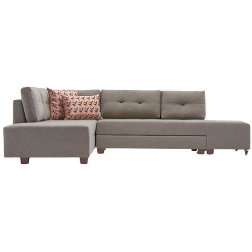 Canapé D'angle Convertible En Tissu Manama