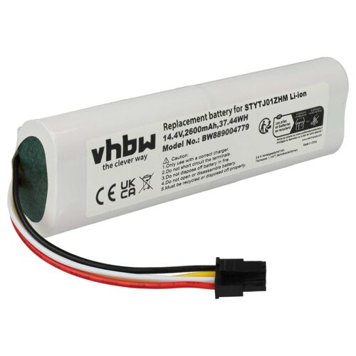 vhbw Batterie compatible avec Xiaomi Roborock S8/Q8 AED06HRR, S8, S7 S70 S752-00 robot électroménager (2600mAh, 14,4V, Li-ion, sans boîtier)