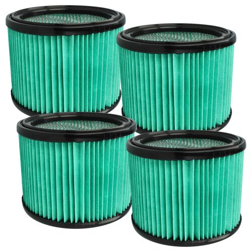vhbw 4x filtre compatible avec Bosch GAS 12-25 PL, 15 PS aspirateur - filtre HEPA bleu clair / noir