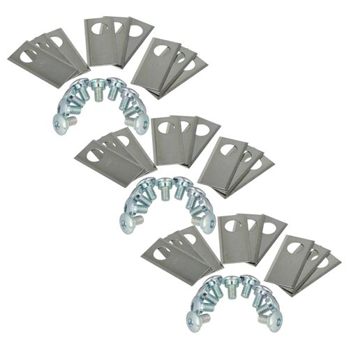 vhbw 27x Lames remplacement pour Honda 72515-VP7-C50 pour tondeuse - Lames de rechange, argenté, acier inox