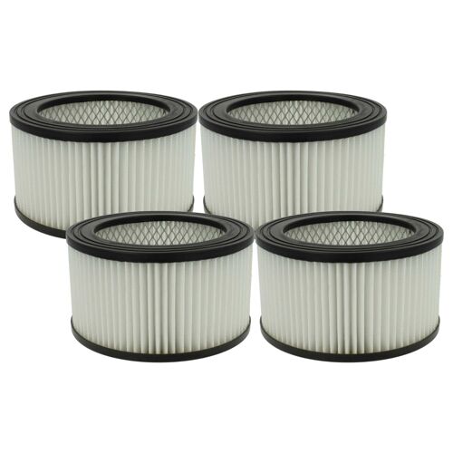 vhbw 4x filtre compatible avec Habitex E438 aspirateur de cendres - filtre HEPA noir / blanc
